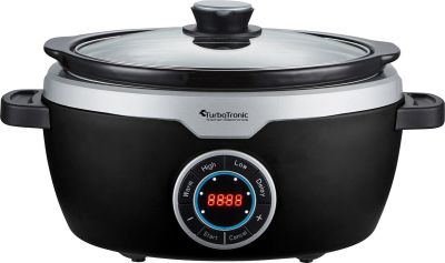 TurboTronic SC100 Digitale Slow Cooker Zwart